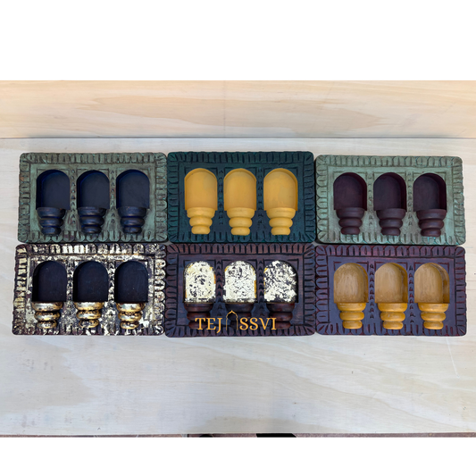 Handmade Rajasthani Jharokha Wall Art: Carved Wood Décor / Wooden Rajasthani Jharokha Wall Décor Frame .