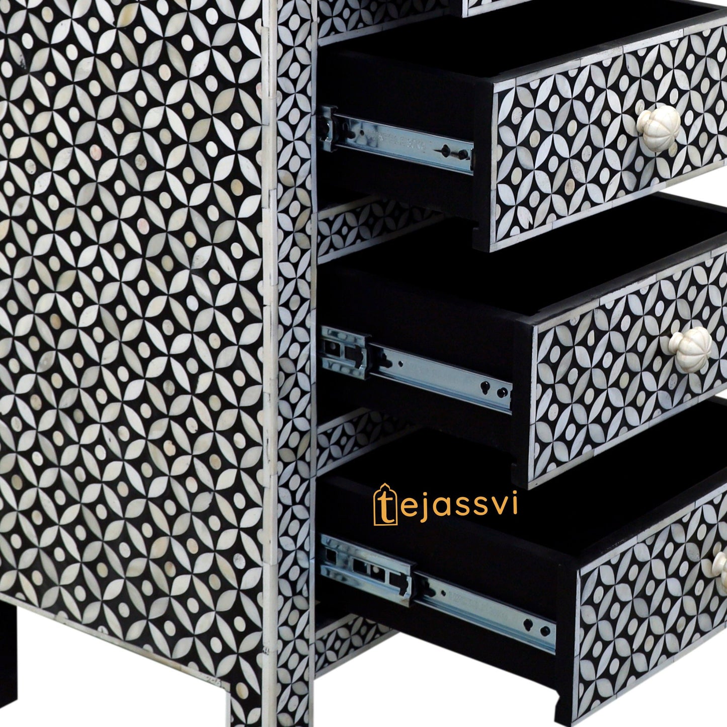 Bone inlay 6 drawer Dresser , Bone inlay chest of 6 drawer , Bone inlay sideboard , Bone inlay furniture , Bone inlay Cupboard,MOP Cansole,