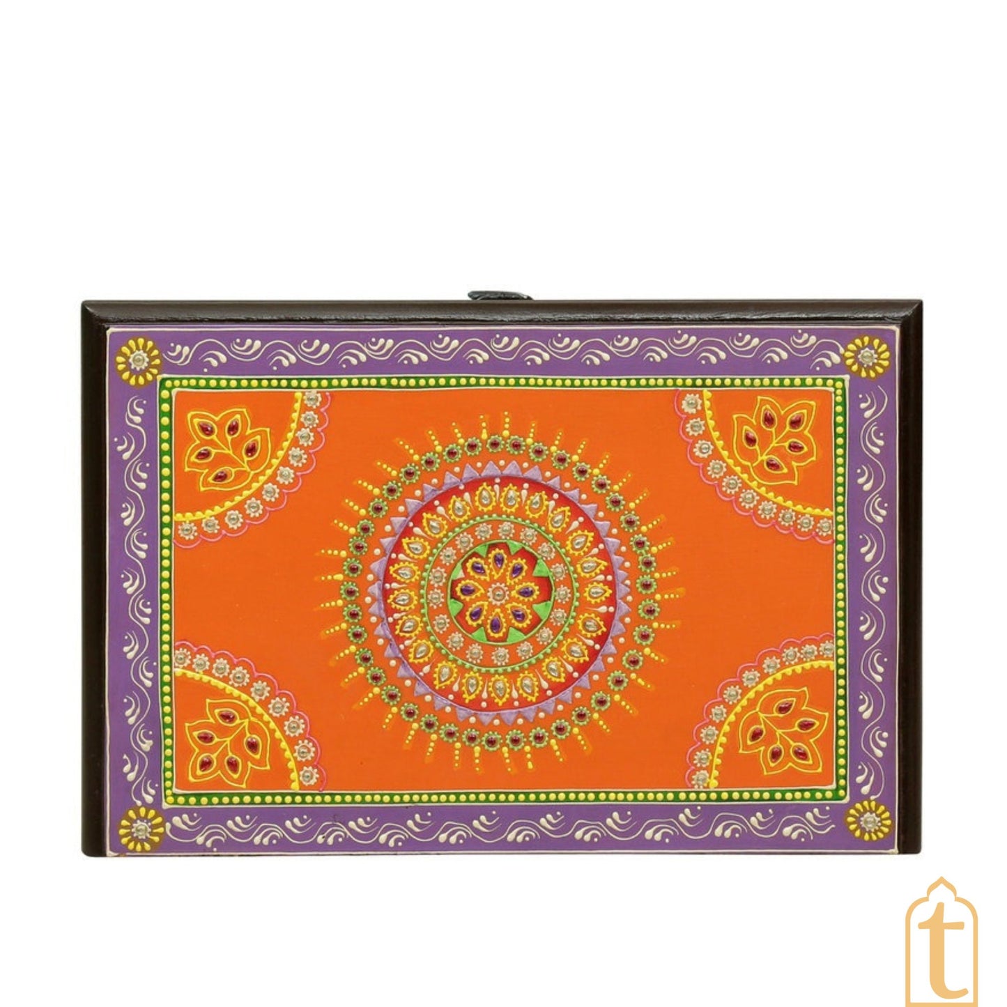 Indian Hand painted Wooden Chest Drawers, Side Table /Chest of Drawers for Living Room |Traditional Side Table with Drawers | Bedside table.