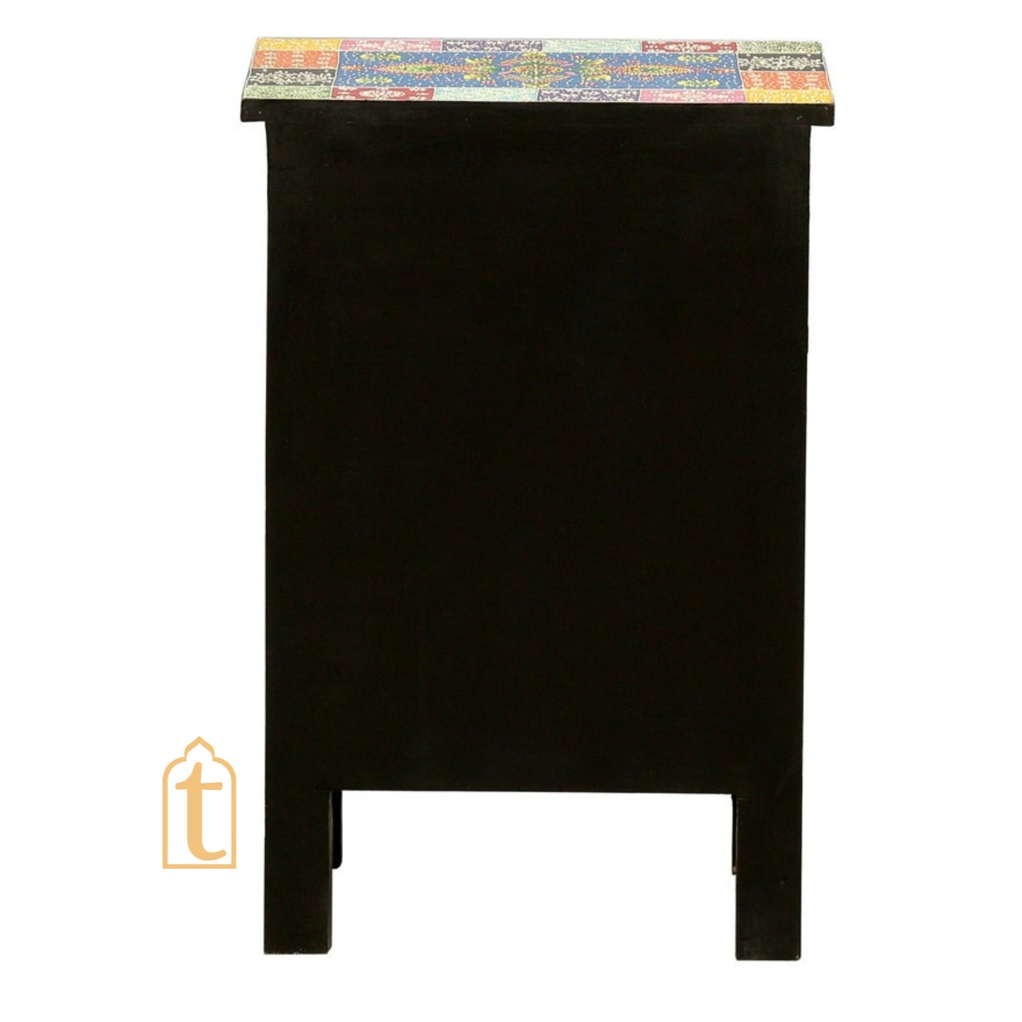 Indian Hand painted Wooden Chest Drawers, Side Table /Chest of Drawer for Living Room | Traditional Side Table with Drawers.