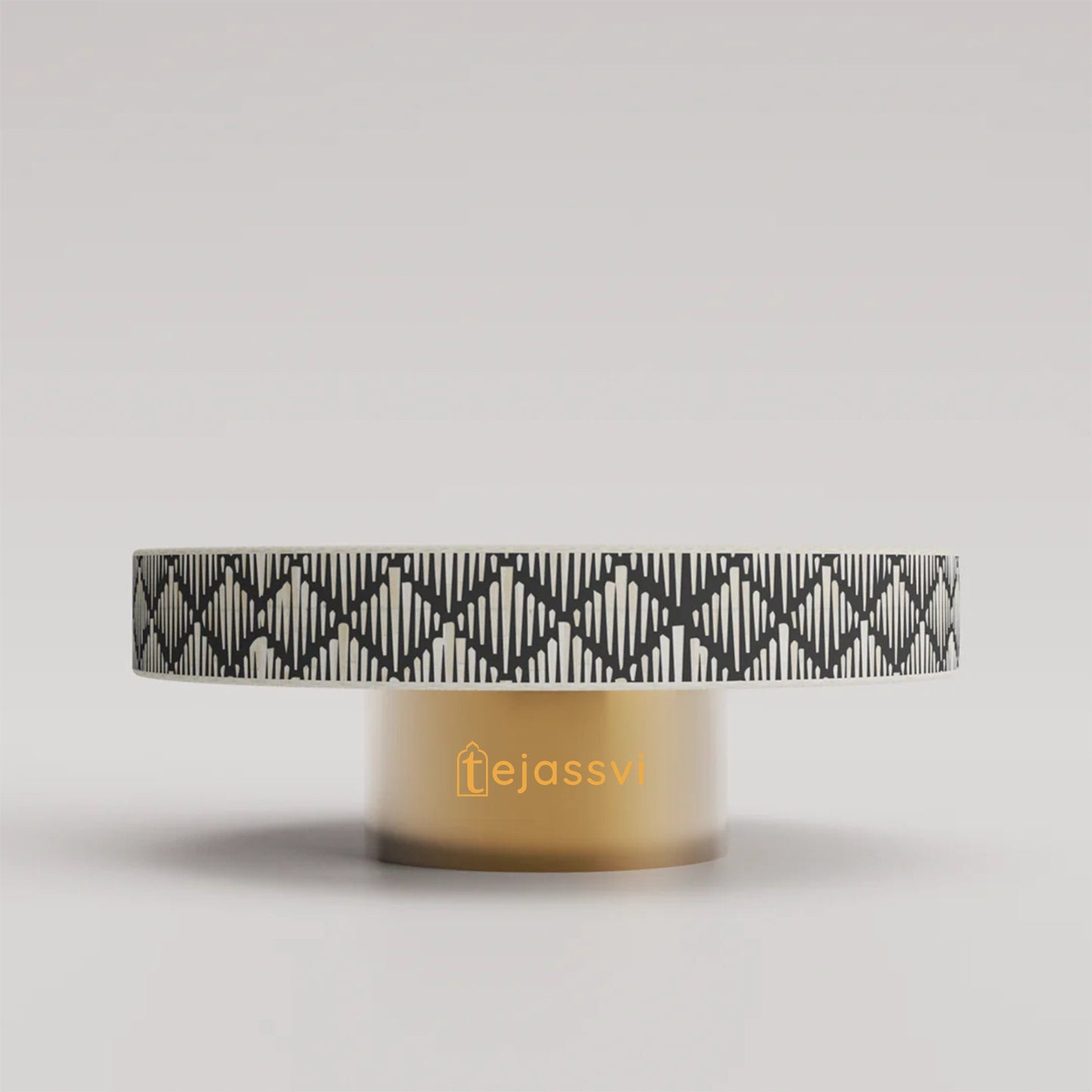 Wooden Stripe pattern Coffee Table/Handmade Inlay Coffee Table/Center Table/Bone Inlay Round Coffee Table/Wooden Cocktail Table/Coffee table