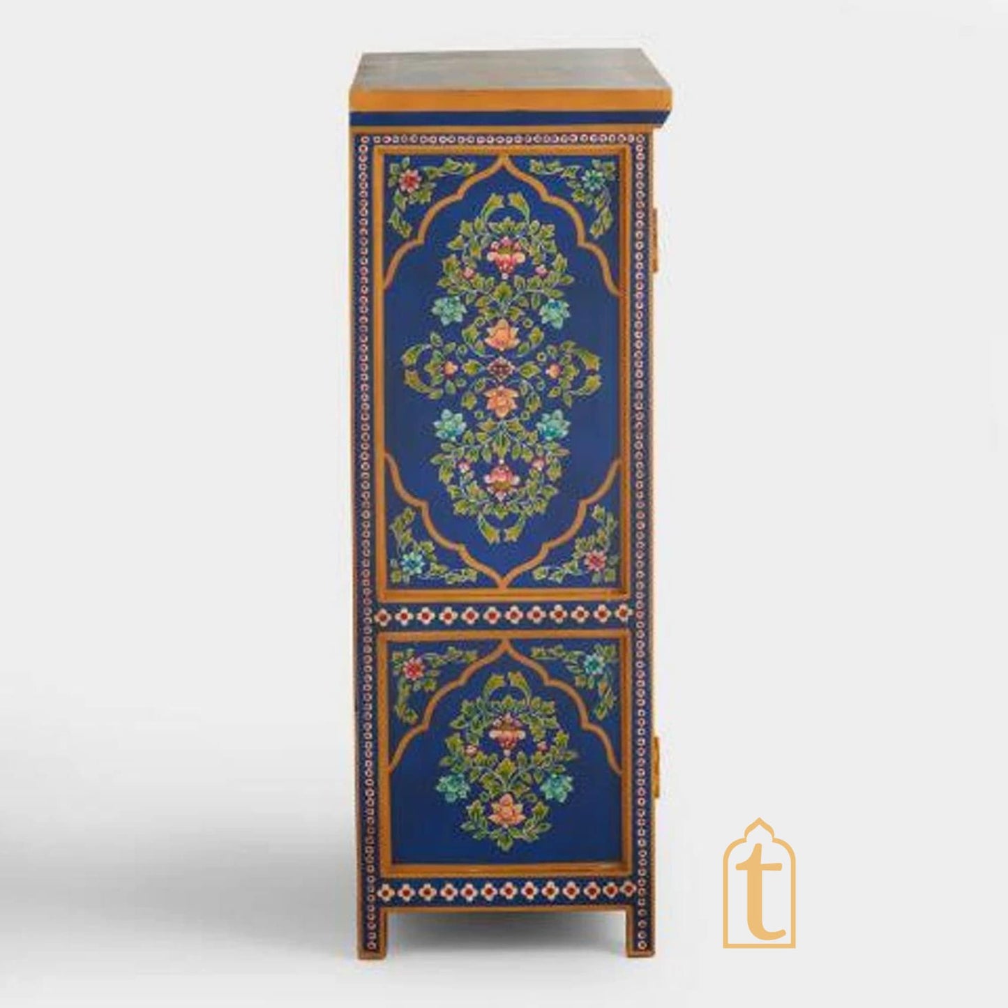Hand-painted Wooden Blue Color Home Decor Sideboard | Cabinet/Cupboard, Indian Decor Cabinet, Side Table, Handmade, Furniture,Made In India