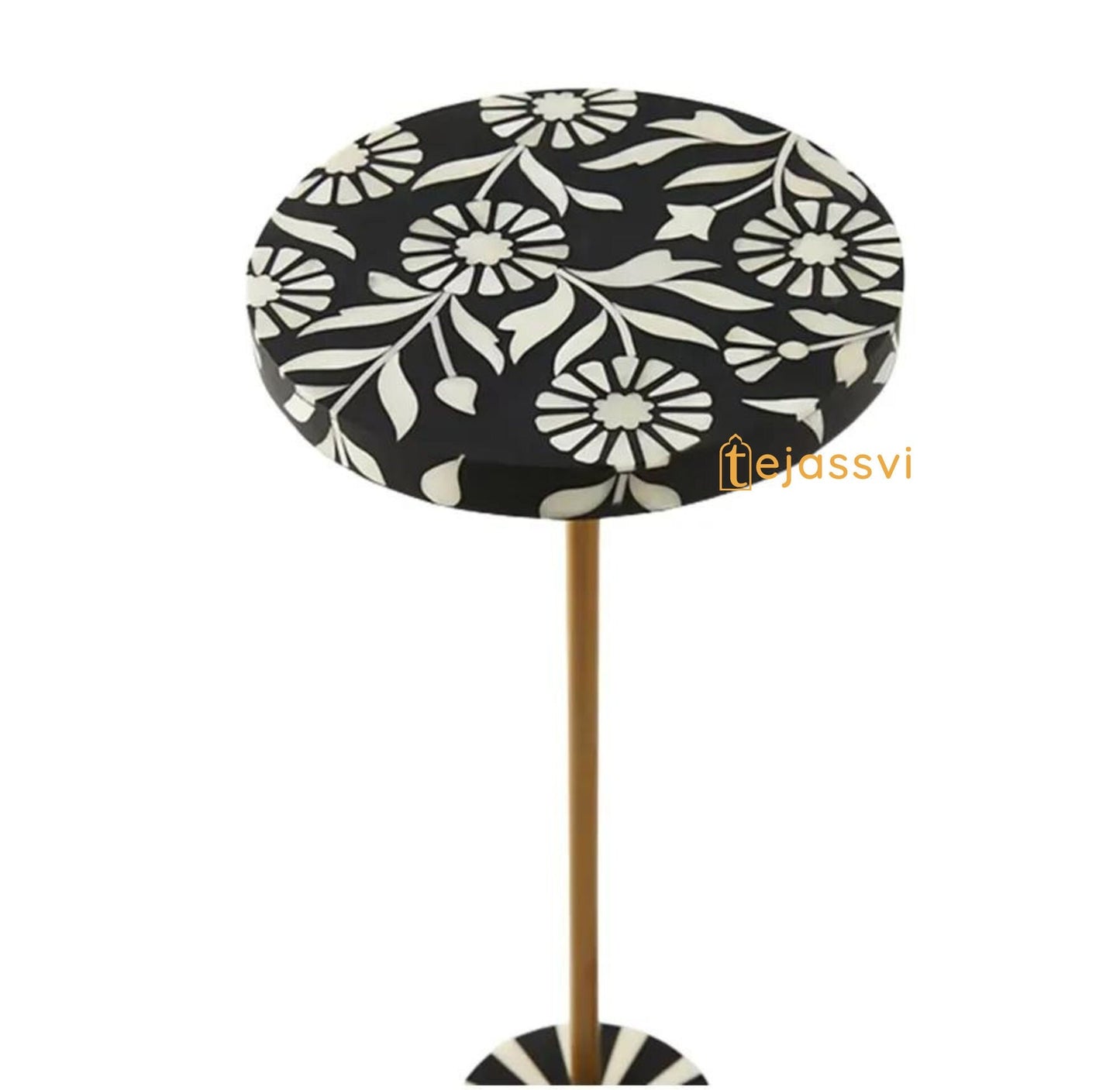 Handmade Bone Inlay Wooden Drink Table | Bone Inlay End Table | Bone Inlay Antique sofa side Table, Modern Luxury cocktail table Furniture