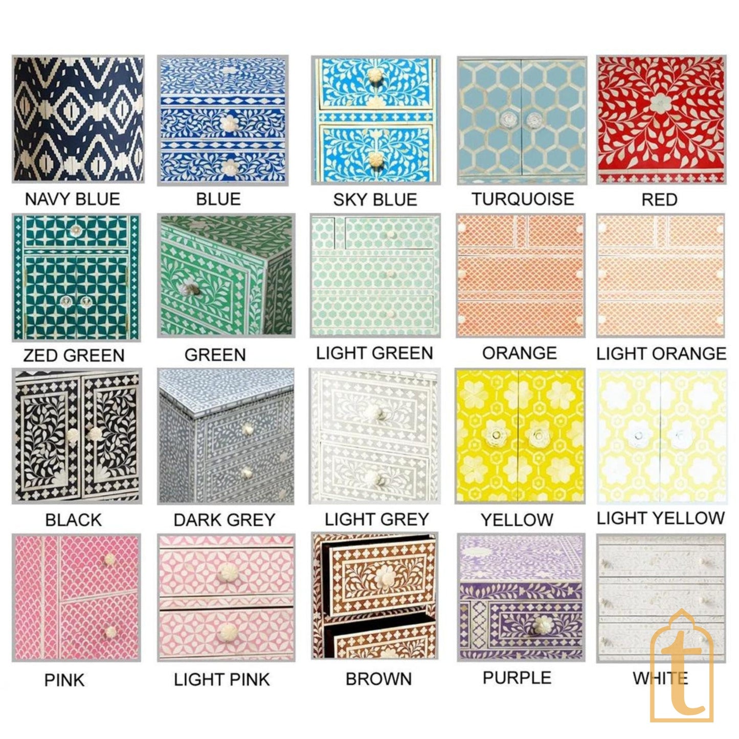 Bone inlay 6 drawer Dresser , Bone inlay chest of 6 drawer , Bone inlay sideboard , Bone inlay furniture , Bone inlay Cupboard,MOP Cansole,