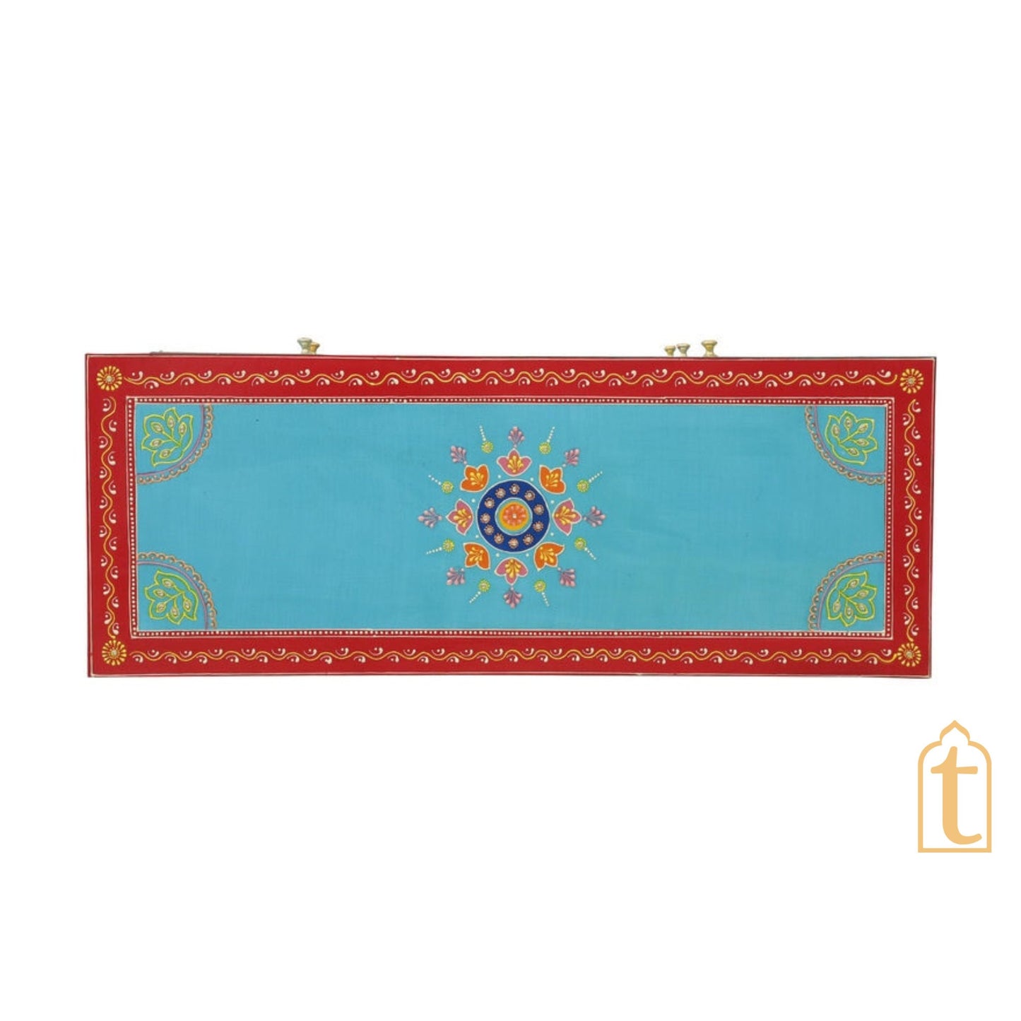 Indian Hand painted Wooden Chest of Drawers, Side Table /Chest of Drawers for Living Room | Traditional Side Table with Drawers.