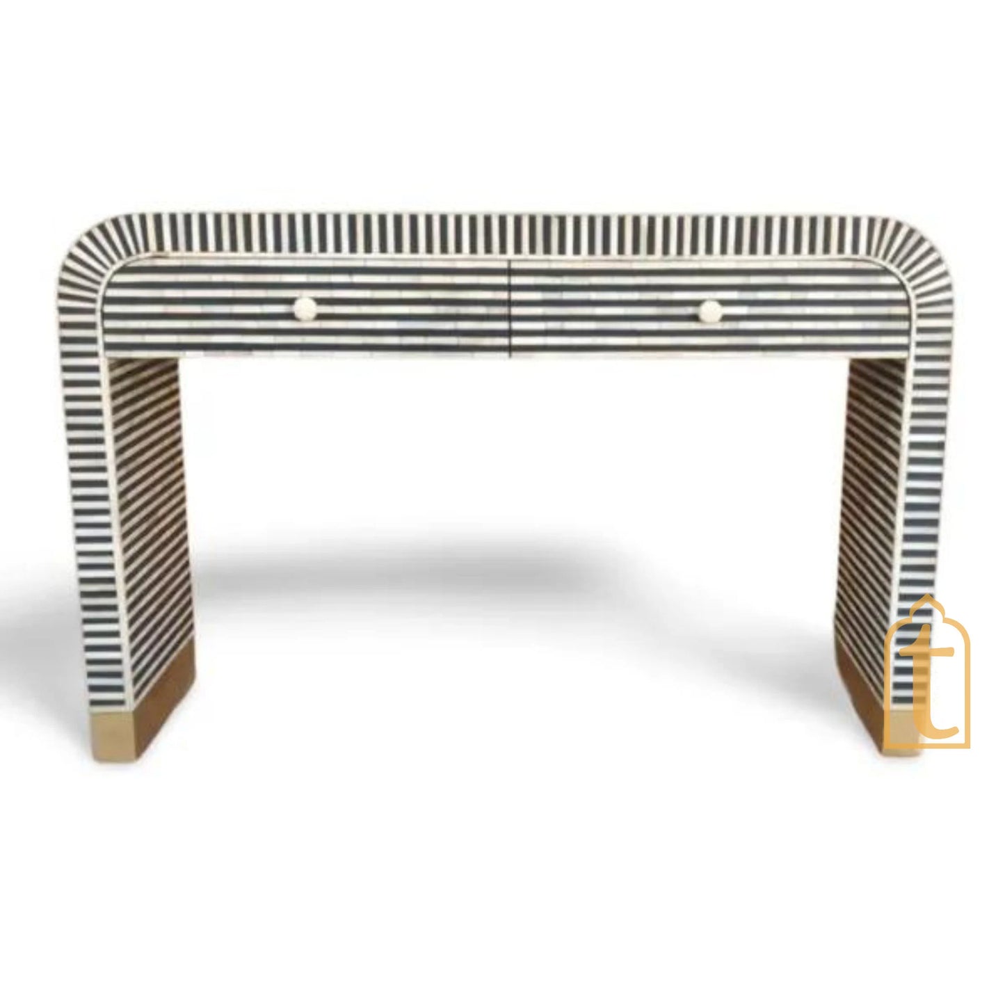 Moroccan Bone Inlay Chest of Drawers, Sideboard |Waterfall Bone Inlay Desk, Bone Inlay work desk, Bone Inlay Console Table, inlay desk.