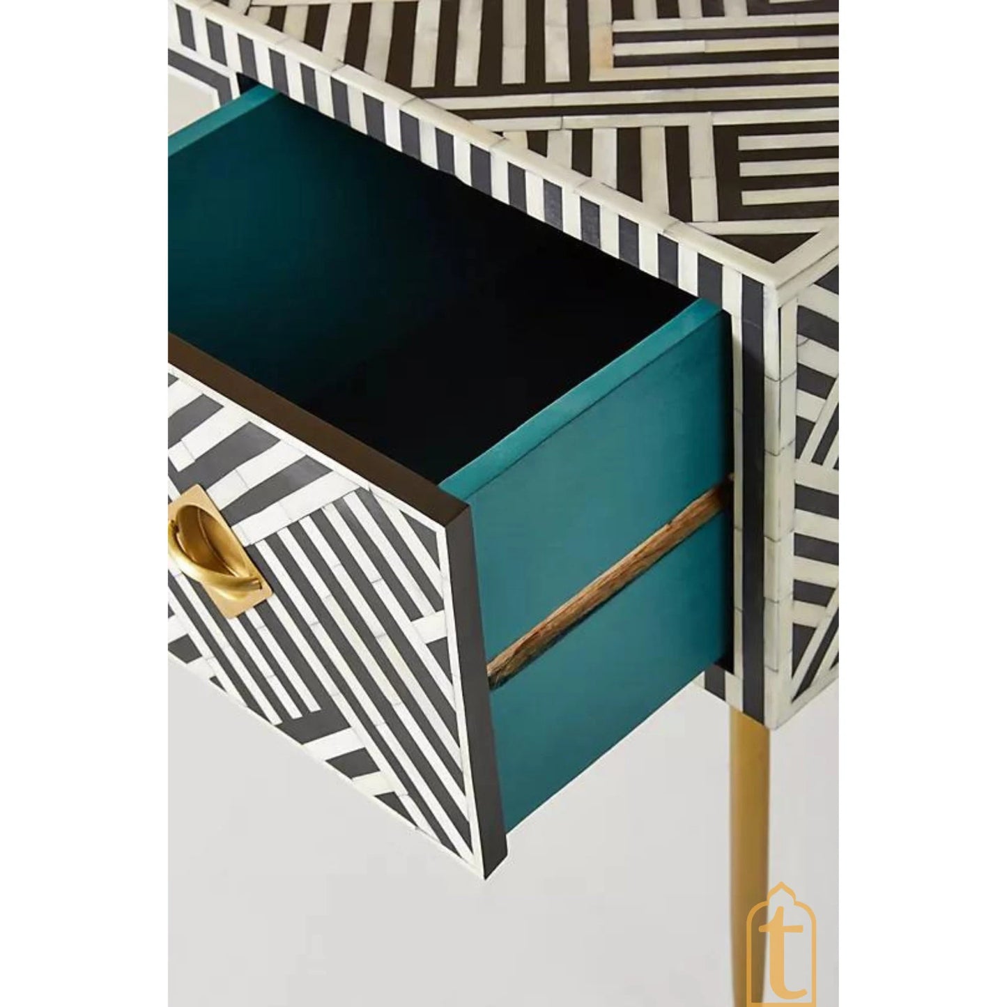 Bone inlay Work Desk | Laptop table | Console table | Black. home and office furniture /bone inlay laptop table/wooden furniture.