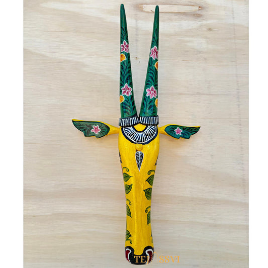 Wooden Cow Head 18 Inches | Bull | Nandi Head Mask Wall Décor. Wooden Wall Hanging. Ethnic Indian Art Best Minimalist Gift Idea for Christmas/Diwali