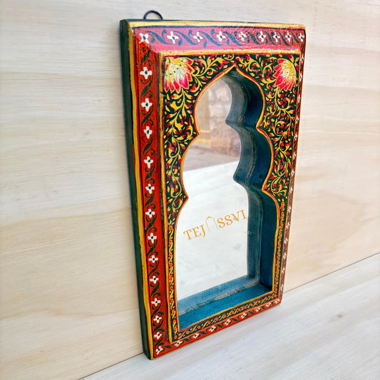 Mirror Unique Wall Hanging Home Decor Vintage Style Distressed Wooden Frame | Handmade Beautiful Large Bathroom Mirror Entryway Mirror