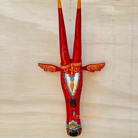 Wooden Cow Head 18 Inches | Bull | Nandi Head Mask Wall Décor. Wooden Wall Hanging. Ethnic Indian Art Best Minimalist Gift Idea for Christmas/Diwali