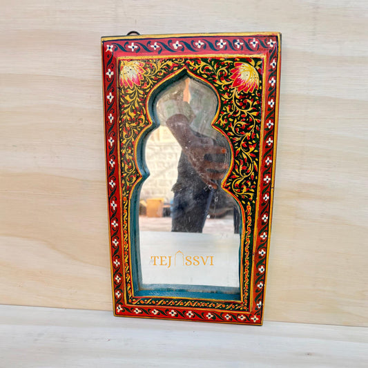 Mirror Unique Wall Hanging Home Decor Vintage Style Distressed Wooden Frame | Handmade Beautiful Large Bathroom Mirror Entryway Mirror