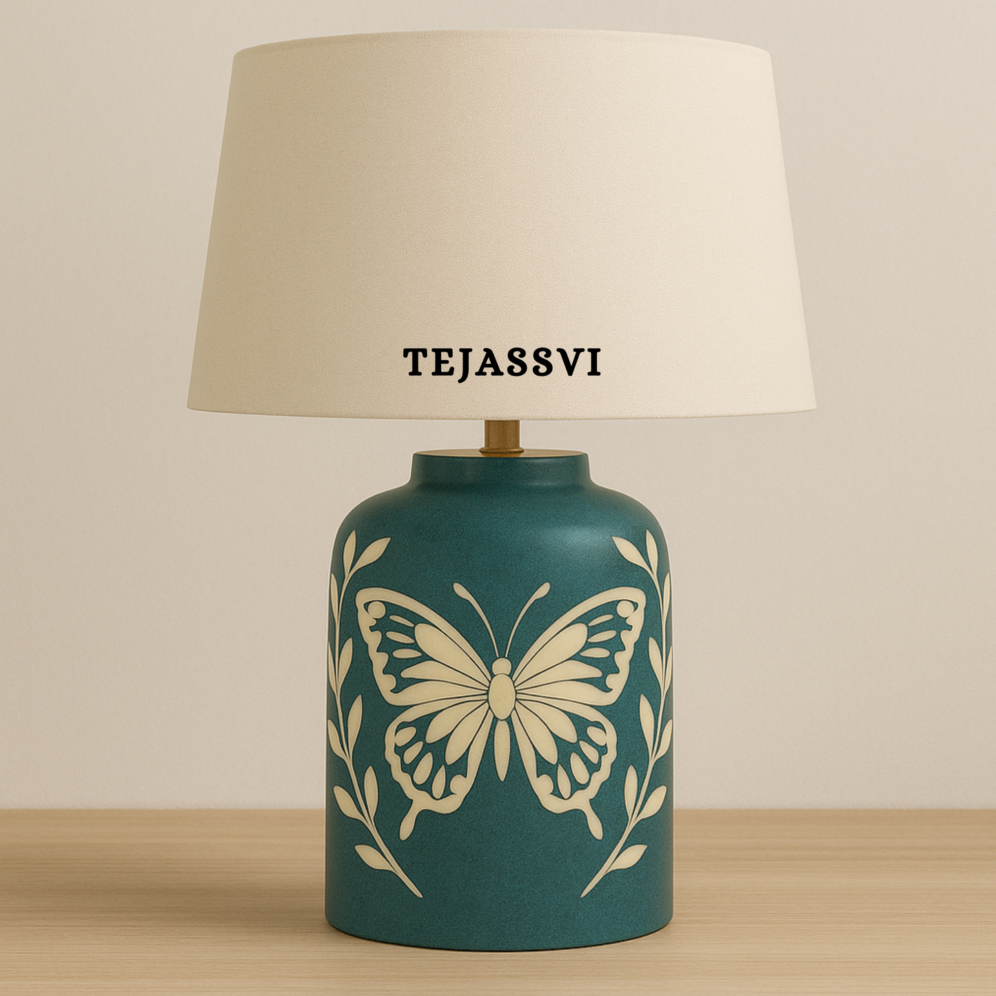 Wooden Bone Inlay Butterfly Pattern Lamp for Bedroom / Bone Inlay Bed Room Lamp / Bedroom Décor Lamp / Handmade Inlay Table Lamp Home Décor Accent Light