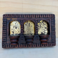 Handmade Rajasthani Jharokha Wall Art: Carved Wood Décor / Wooden Rajasthani Jharokha Wall Décor Frame .