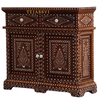 Handmade Wood Bone Inlay Modern Sideboards / Wood Bone Inlay Console | Wood Bone Inlay Cabinet With 2 Drawer & 2 Door Furniture  | Wooden Sideboards | Luxury Furniture.