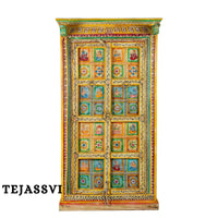Wooden Hand Painted  Wardrobe / Wooden Cabinet / Storage Side Boards / Hand made / Wooden Big Cabinet, Living Room Furniture, Fine Panting.