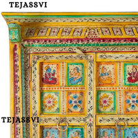 Wooden Hand Painted  Wardrobe / Wooden Cabinet / Storage Side Boards / Hand made / Wooden Big Cabinet, Living Room Furniture, Fine Panting.