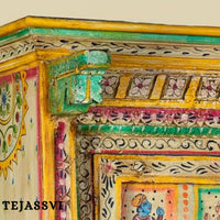 Wooden Hand Painted  Wardrobe / Wooden Cabinet / Storage Side Boards / Hand made / Wooden Big Cabinet, Living Room Furniture, Fine Panting.