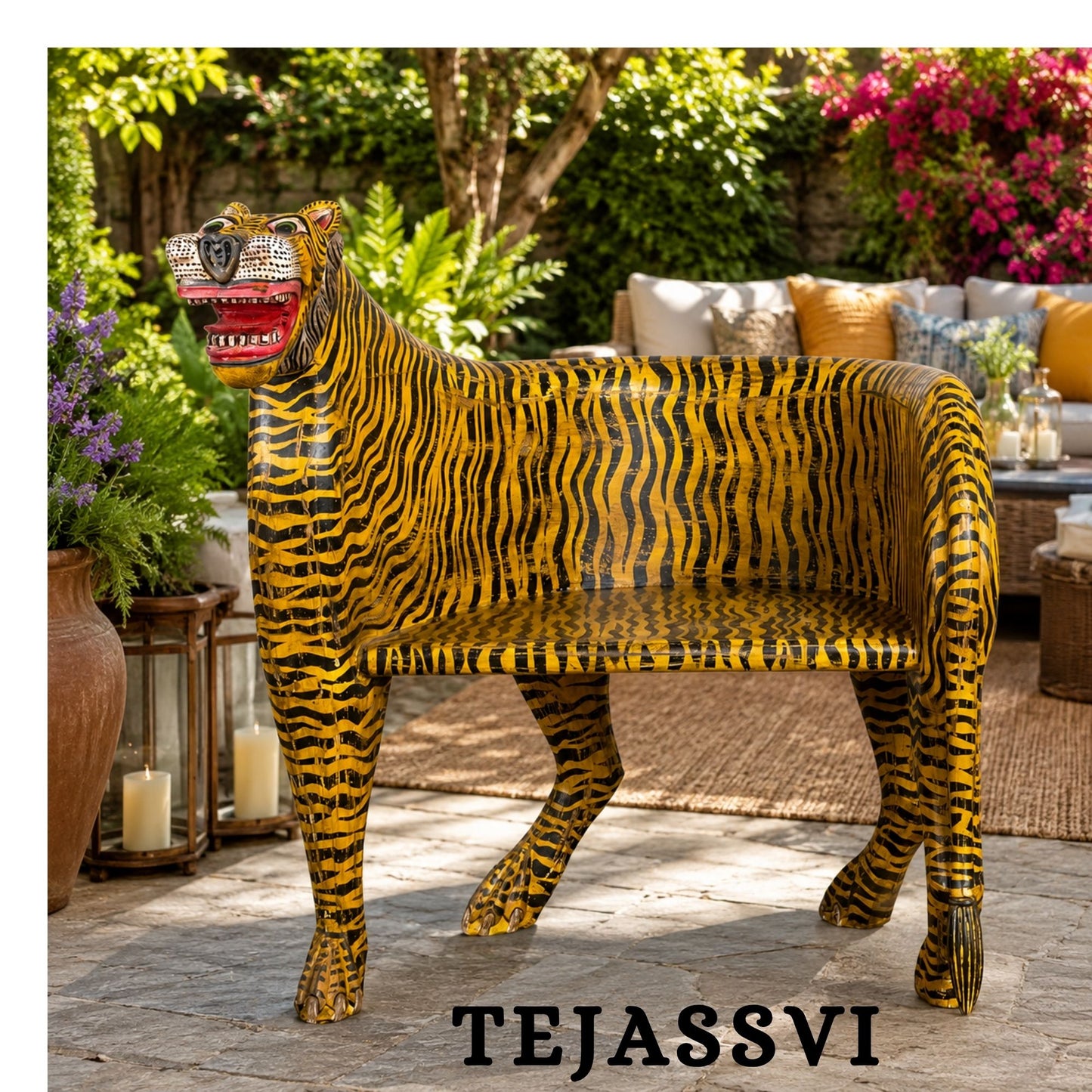 Hand-Painted Wooden out door Side Table | Unique Wooden sofa table and luxury Table / Wooden Table | Hand Painted | Living room | Side Table .