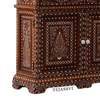 Handmade Wood Bone Inlay Modern Sideboards / Wood Bone Inlay Console | Wood Bone Inlay Cabinet With 2 Drawer & 2 Door Furniture  | Wooden Sideboards | Luxury Furniture.