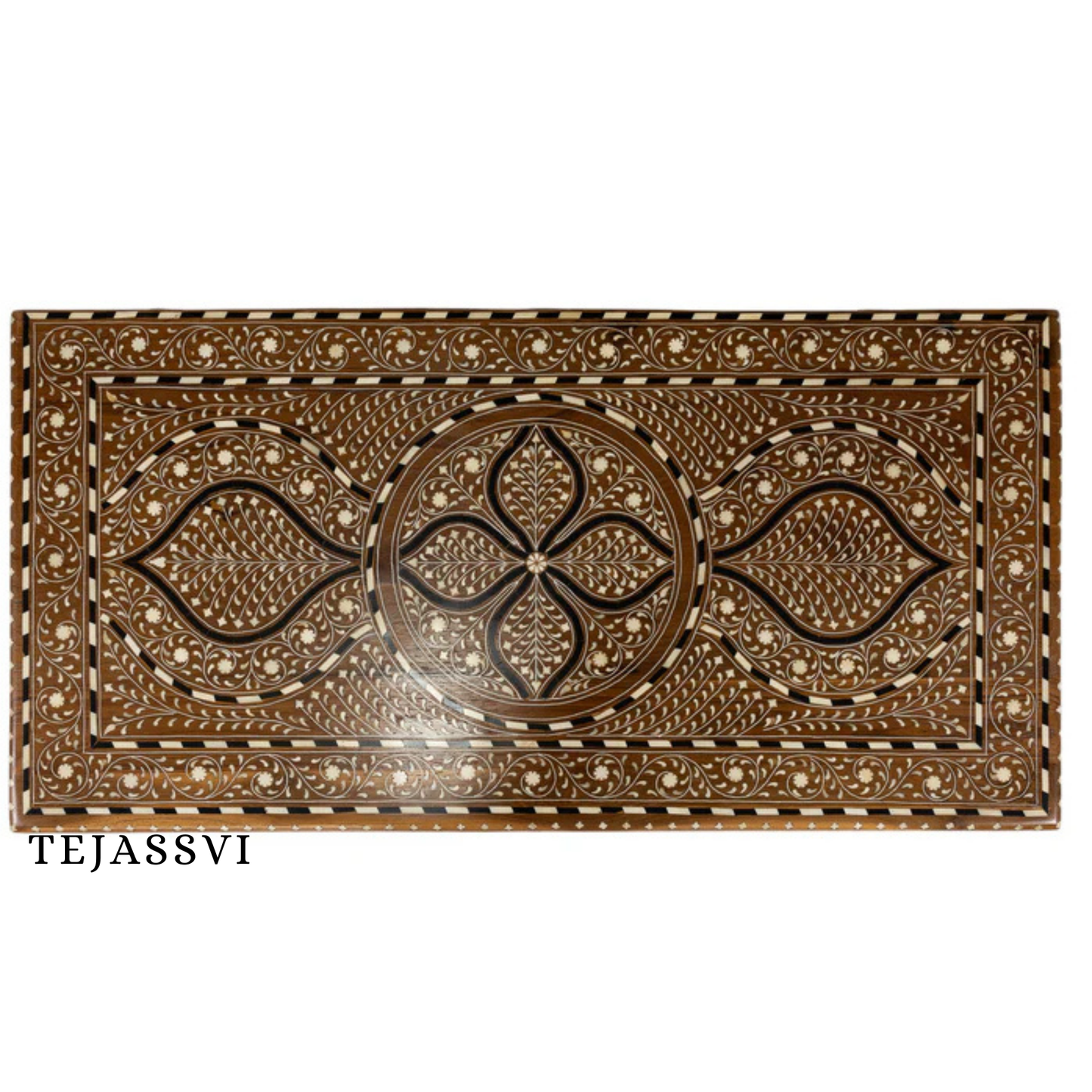 Handmade Wood Bone Inlay Modern Sideboards / Wood Bone Inlay Console | Wood Bone Inlay Cabinet With 2 Drawer & 2 Door Furniture  | Wooden Sideboards | Luxury Furniture.