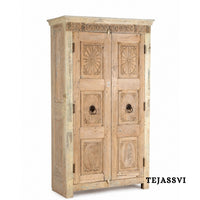 Wooden Indian Carving Wardrobe / Wooden carving Sideboard / Wooden Storage Cabinet | Luxury Entryway Table | wooden Storage Sideboard.