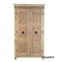 Wooden Indian Carving Wardrobe / Wooden carving Sideboard / Wooden Storage Cabinet | Luxury Entryway Table | wooden Storage Sideboard.
