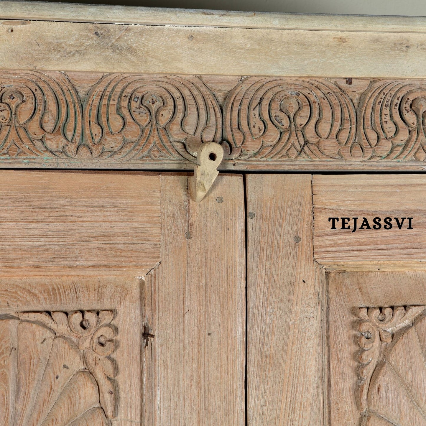Wooden Indian Carving Wardrobe / Wooden carving Sideboard / Wooden Storage Cabinet | Luxury Entryway Table | wooden Storage Sideboard.