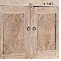 Wooden Indian Carving Wardrobe / Wooden carving Sideboard / Wooden Storage Cabinet | Luxury Entryway Table | wooden Storage Sideboard.