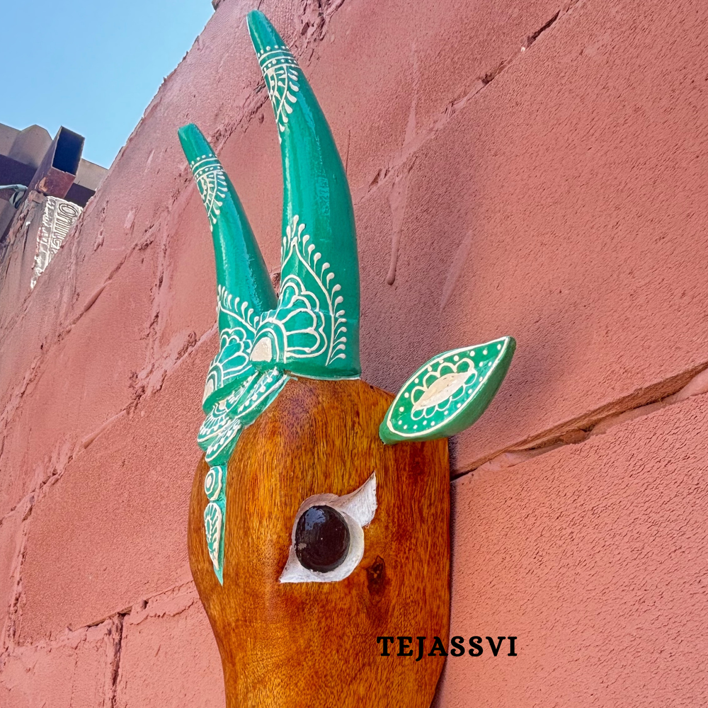 Wooden Cow Head | Bull | Nandi Head Mask Wall Décor. Wooden Wall Hanging. Ethnic Indian Art Best Minimalist Gift Idea for Christmas/Diwali