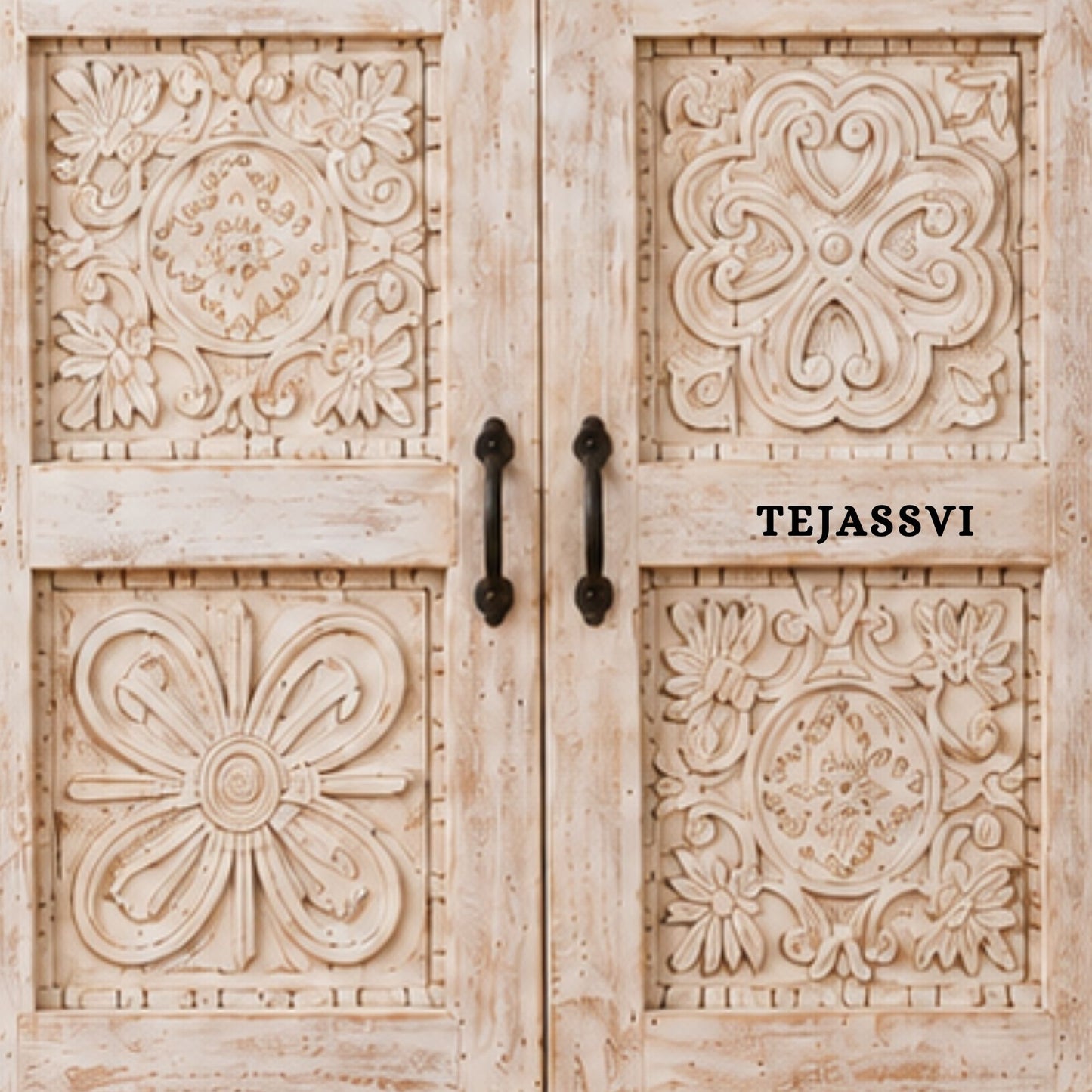 Wooden Indian Carving cabinet / Wooden carving Sideboard / Wooden Storage Cabinet | Luxury Entryway Table | wooden Storage Cupboard.