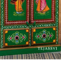 Wooden Hand Painted  Sideboard / Wooden Cabinet / Storage Side Boards / Hand made / Wooden Big Cabinet, Living Room Furniture, Fine Panting.