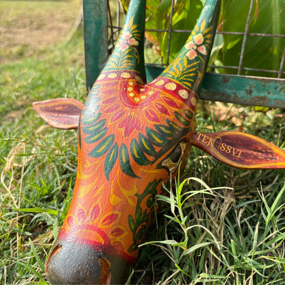 Wooden Cow Head | Bull | Nandi Head Mask Wall Décor / Wooden Wall Hanging / Ethnic Indian Art Best Minimalist Gift Idea for Christmas/Diwali.