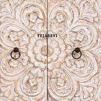 Wooden Indian Carving cabinet / Wooden carving Sideboard / Wooden Storage Cabinet | Luxury Entryway Table | wooden Storage Cupboard.