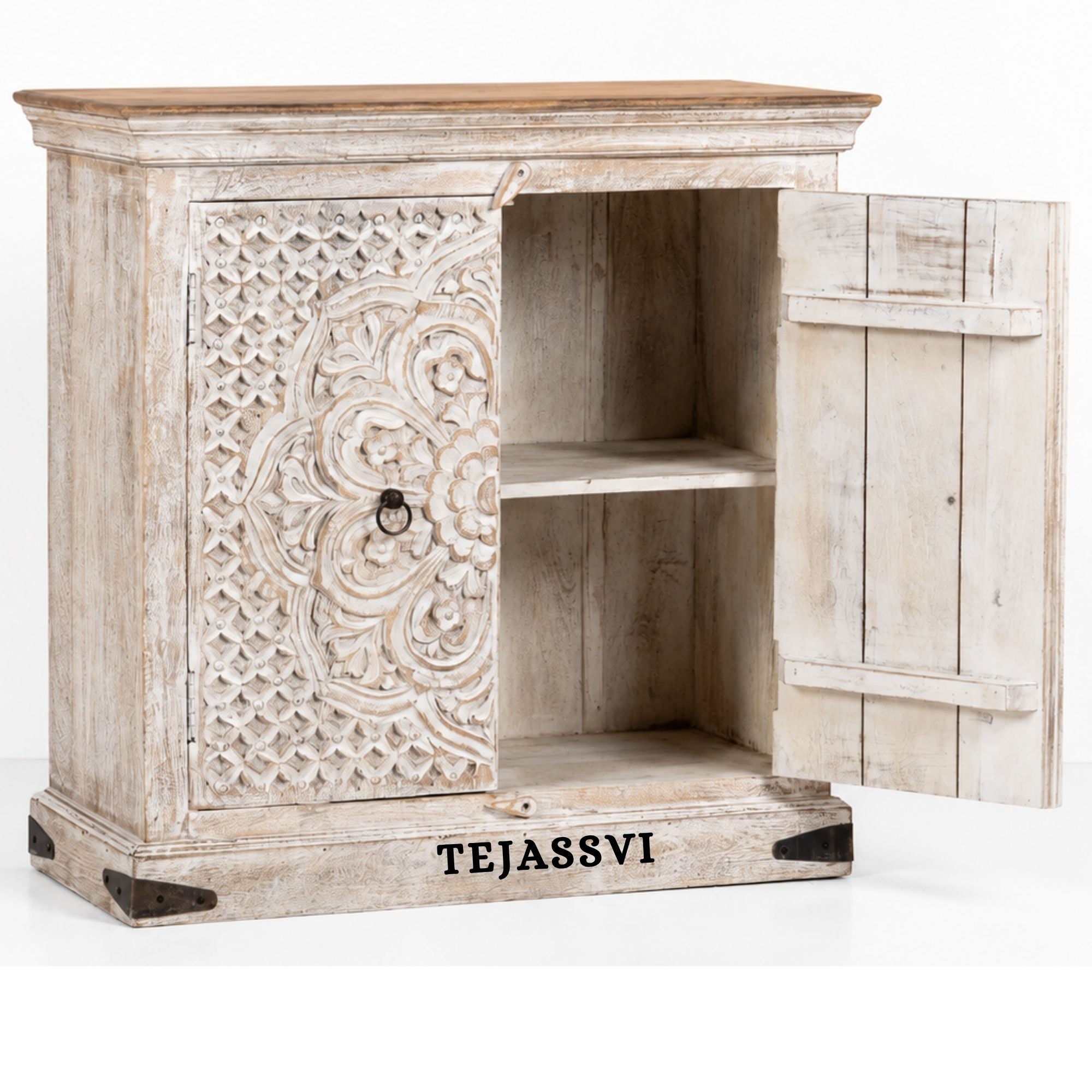 Wooden Indian Carving cabinet / Wooden carving Sideboard / Wooden Storage Cabinet | Luxury Entryway Table | wooden Storage Cupboard.