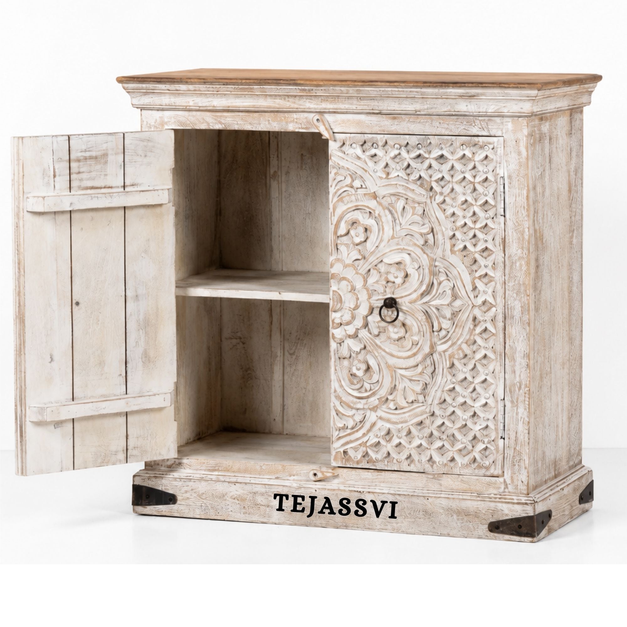 Wooden Indian Carving cabinet / Wooden carving Sideboard / Wooden Storage Cabinet | Luxury Entryway Table | wooden Storage Cupboard.