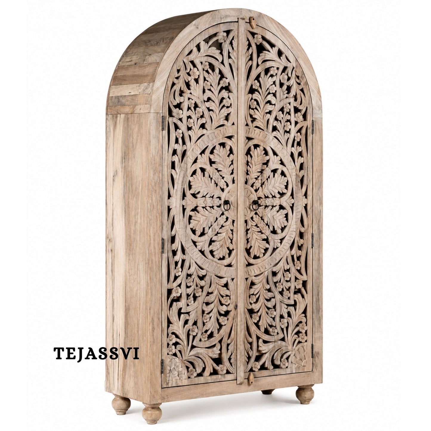 Wooden Indian Carving Wardrobe / Wooden carving Sideboard / Wooden Storage Cabinet | Luxury Entryway Table | wooden Storage Sideboard.