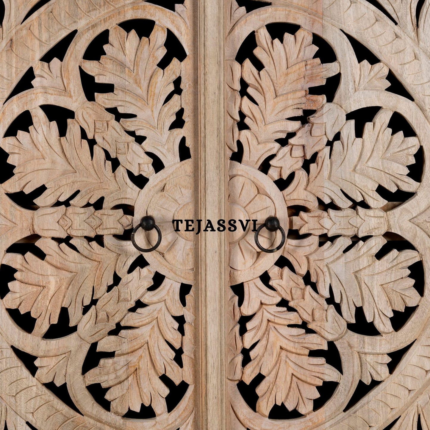 Wooden Indian Carving Wardrobe / Wooden carving Sideboard / Wooden Storage Cabinet | Luxury Entryway Table | wooden Storage Sideboard.