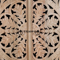 Wooden Indian Carving Wardrobe / Wooden carving Sideboard / Wooden Storage Cabinet | Luxury Entryway Table | wooden Storage Sideboard.