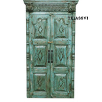 Wooden Indian  Antique Carving Wardrobe / Wooden Antique Carving Sideboard / Wooden Storage Cabinet | Luxury Entryway Table | wooden Storage Sideboard.