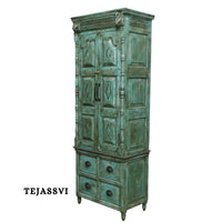 Wooden Indian  Antique Carving Wardrobe / Wooden Antique Carving Sideboard / Wooden Storage Cabinet | Luxury Entryway Table | wooden Storage Sideboard.