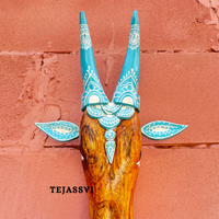 Wooden Cow Head | Bull | Nandi Head Mask Wall Décor. Wooden Wall Hanging. Ethnic Indian Art Best Minimalist Gift Idea for Christmas/Diwali