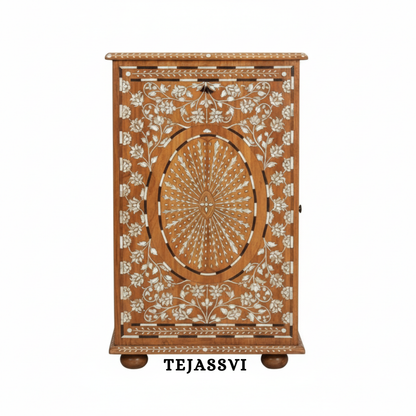 Handmade Wood Bone Inlay Modern Sideboards / Wood Bone Inlay Console | Wood Bone Inlay Cabinet With 2 Drawer & 2 Door Furniture  | Wooden Sideboards | Luxury Furniture.