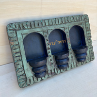 Handmade Rajasthani Jharokha Wall Art: Carved Wood Décor / Wooden Rajasthani Jharokha Wall Décor Frame .