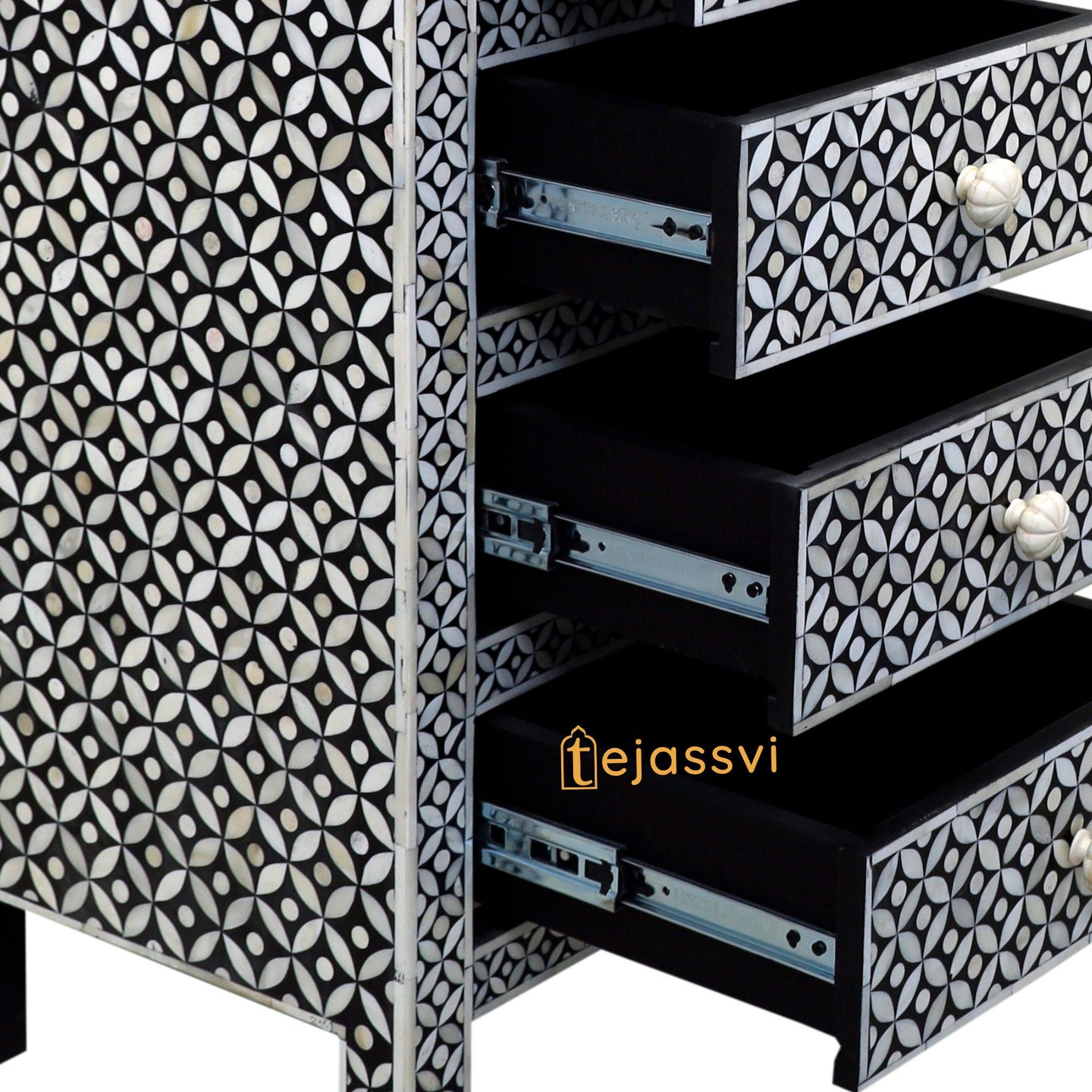 Bone inlay 6 drawer Dresser , Bone inlay chest of 6 drawer , Bone inlay sideboard , Bone inlay furniture , Bone inlay Cupboard,MOP Cansole,