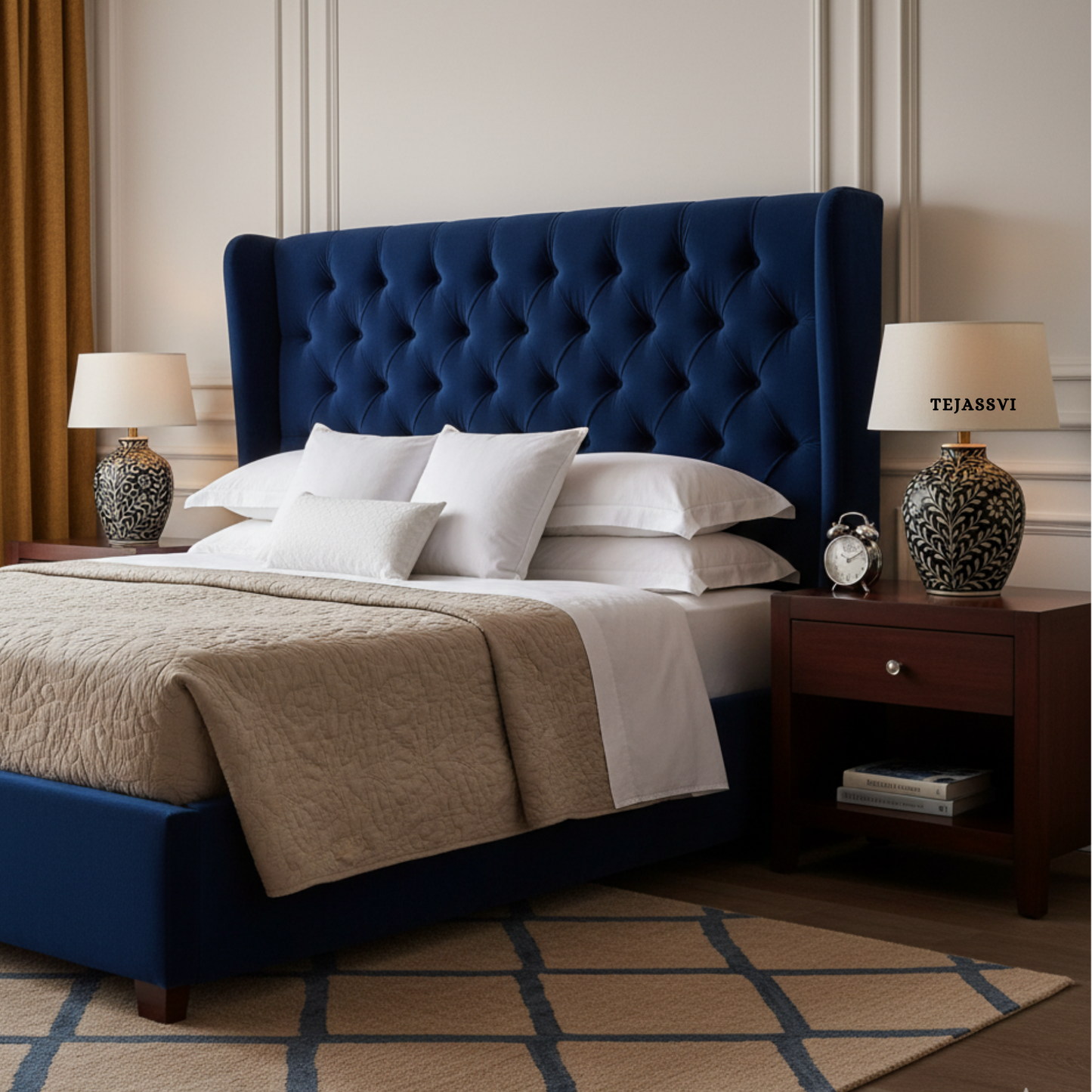 Wooden Bone Inlay Floral and Peacock Pattern Lamp for Bedroom / Bone Inlay Bed Room Lamp / Bedroom Décor Lamp / Handmade Inlay Table Lamp Home Decor Accent Light