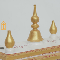 Handcrafted Wooden Wall Mounted Mandir: Home Pooja Ghar with Drawers