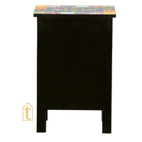 Indian Hand painted Wooden Chest Drawers / Side Table / Chest of Drawer for Living Room | Traditional Side Table with Drawers.