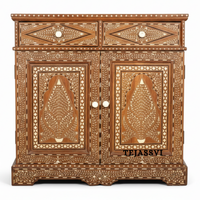 Handmade Wood Bone Inlay Modern Sideboards / Wood Bone Inlay Console | Wood Bone Inlay Cabinet With 2 Drawer & 2 Door Furniture  | Wooden Sideboards | Luxury Furniture.