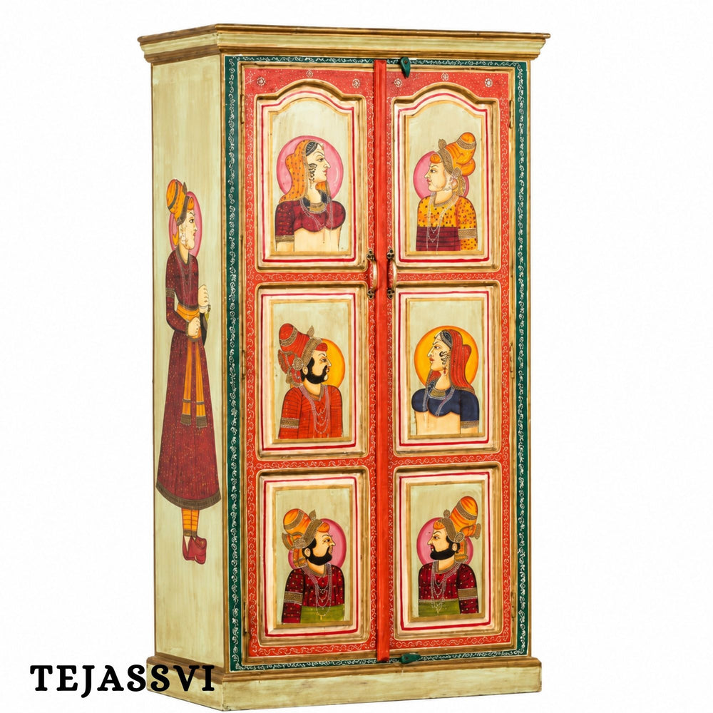 Wooden Hand Painted  Sideboard / Wooden Cabinet / Storage Side Boards / Hand made / Wooden Big Cabinet, Living Room Furniture, Fine Panting.