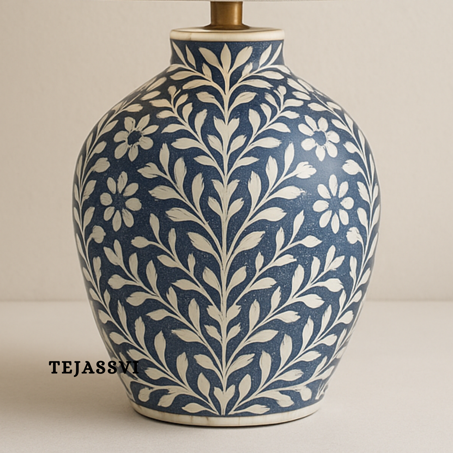 Wooden Bone Inlay Lamp / Bone Inlay Bed Room Lamp / Bedroom Décor Lamp / Handmade Inlay Table Lamp Home Decor Accent Light